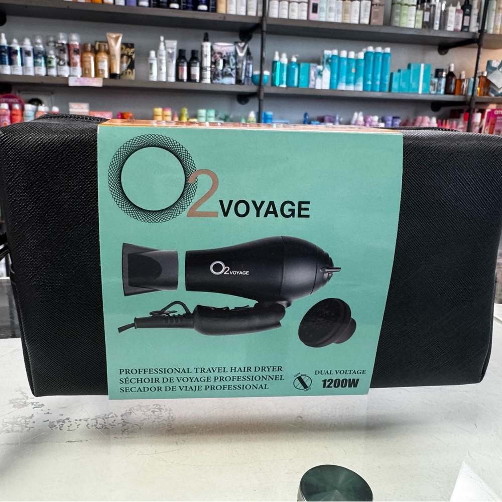 O2 Voyage Black Professional Travel Hair Dryer